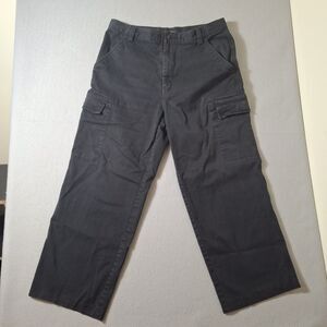 Express Clean Cargo Pants Mens 36x27 Black Loose Fit Y2K VTG Relaxed Streetwear